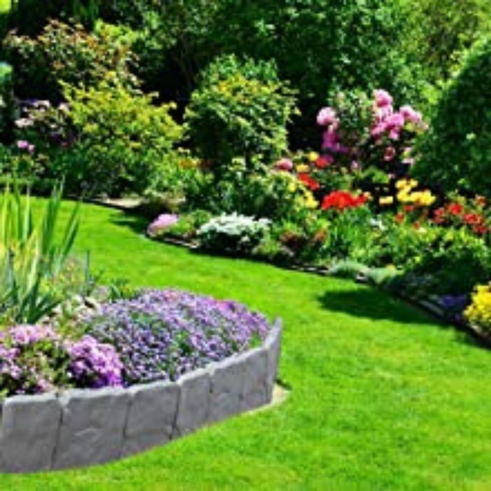 garden edging stone effect
