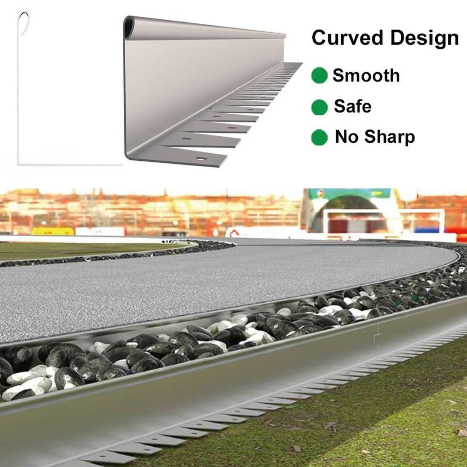 Stainless Steel Landscape Edging (50mm Face Height (per m)): image 2